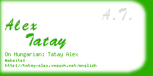 alex tatay business card